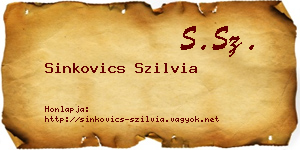 Sinkovics Szilvia névjegykártya